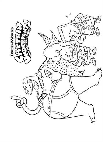 126+ Comic Book Captain Underpants Coloring Pages Printable 24