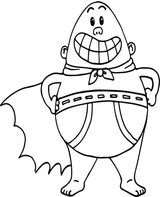 126+ Comic Book Captain Underpants Coloring Pages Printable 46