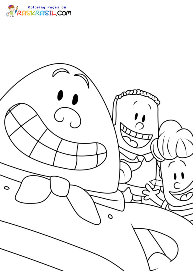 126+ Comic Book Captain Underpants Coloring Pages Printable 67