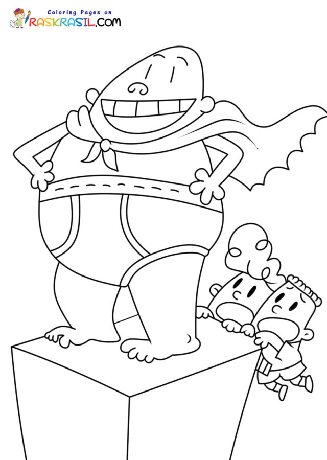 126+ Comic Book Captain Underpants Coloring Pages Printable 68