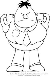 126+ Comic Book Captain Underpants Coloring Pages Printable 7