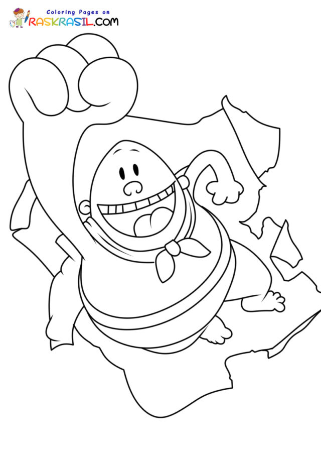 126+ Comic Book Captain Underpants Coloring Pages Printable 70