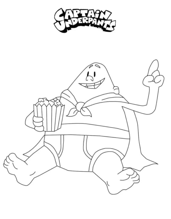 126+ Comic Book Captain Underpants Coloring Pages Printable 72