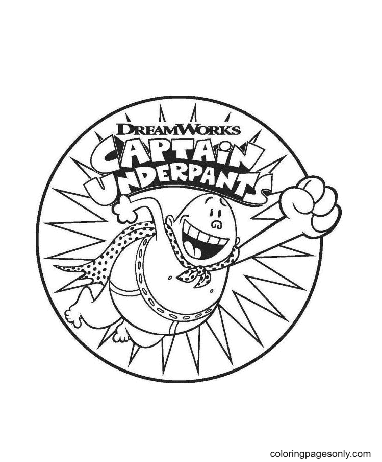 126+ Comic Book Captain Underpants Coloring Pages Printable 76