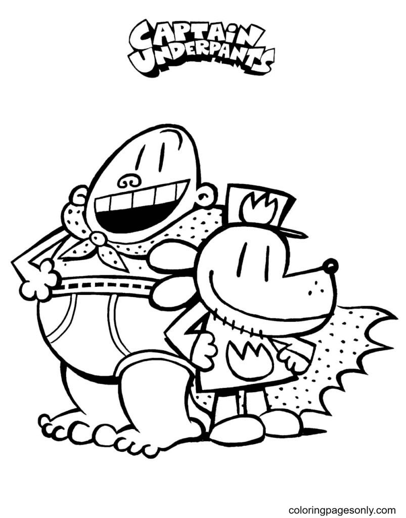 126+ Comic Book Captain Underpants Coloring Pages Printable 84