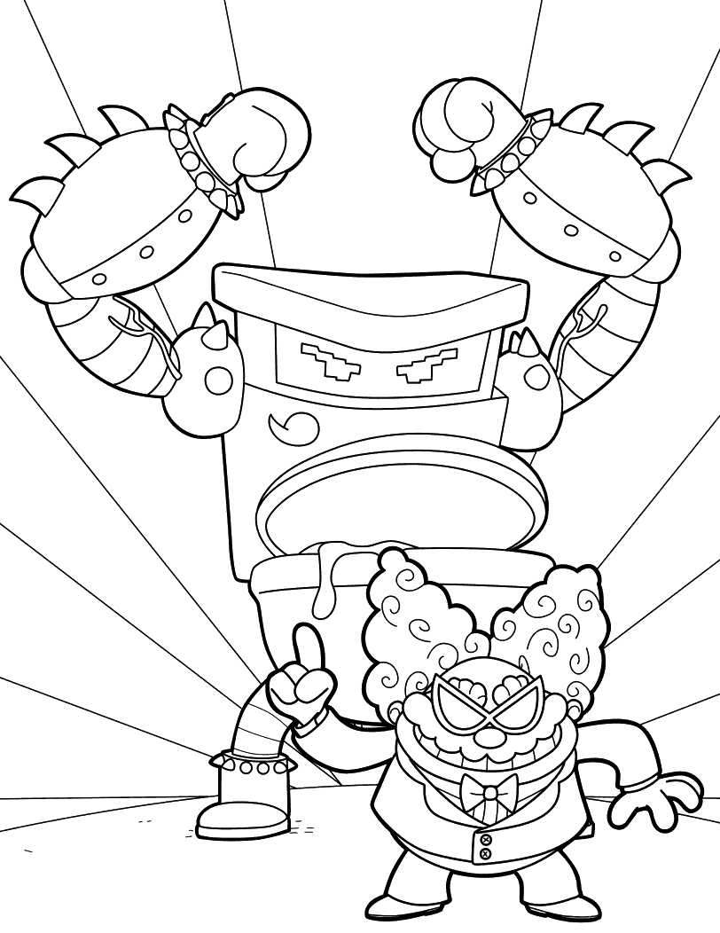 126+ Comic Book Captain Underpants Coloring Pages Printable 86