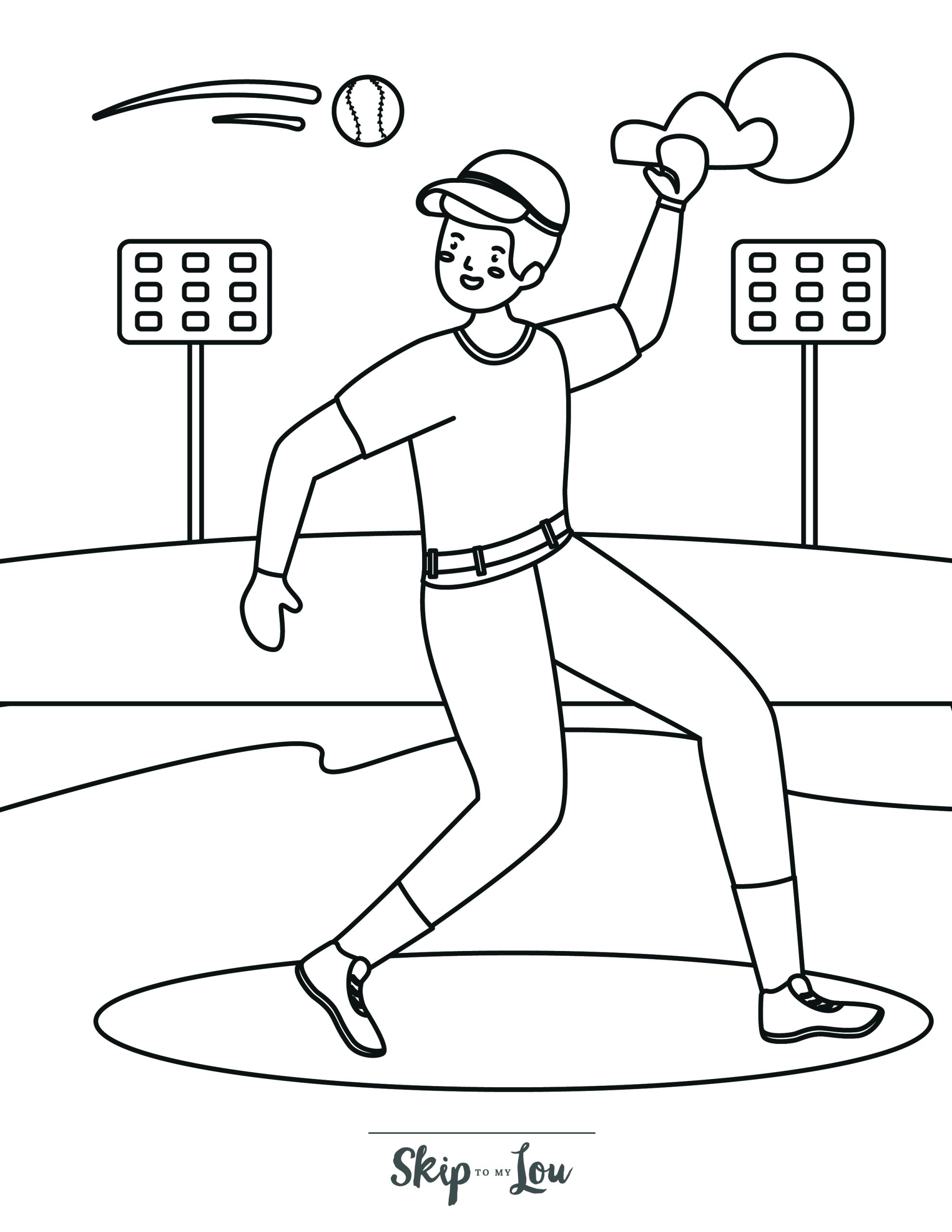 129+ Baseball Coloring Pages Printable 104