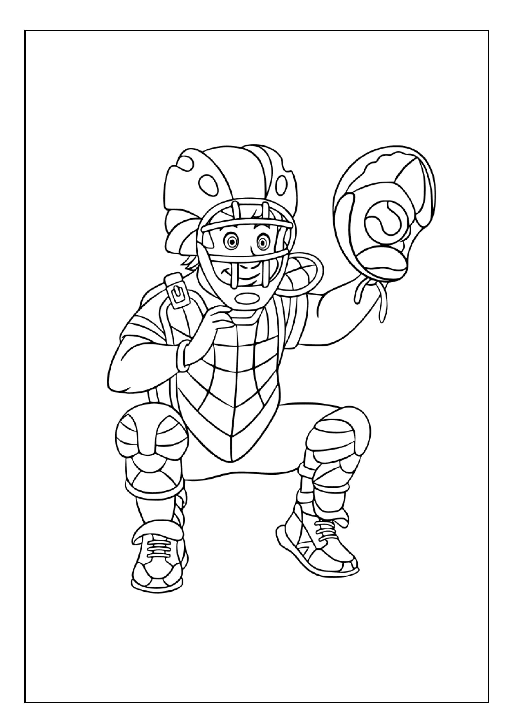 129+ Baseball Coloring Pages Printable 123