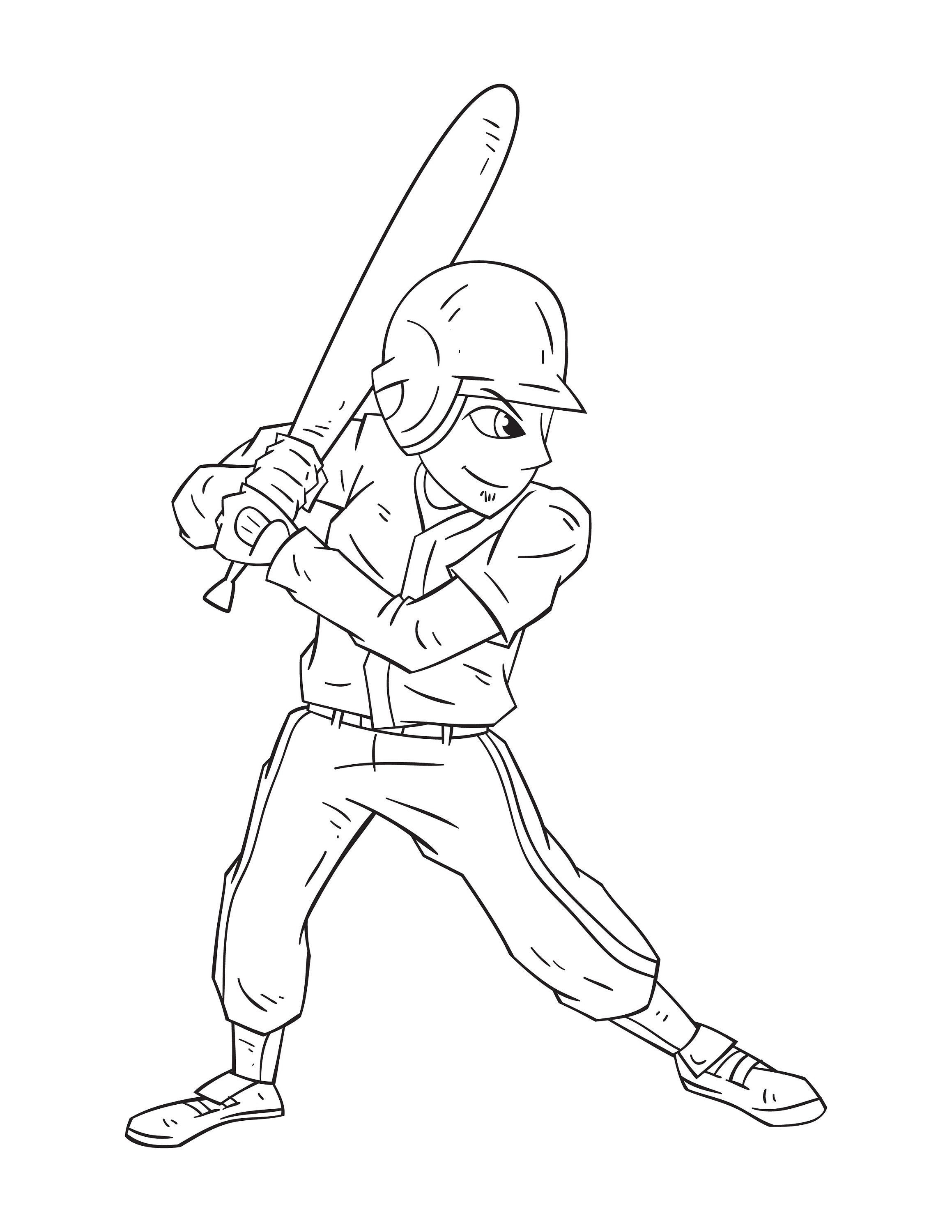 129+ Baseball Coloring Pages Printable 124