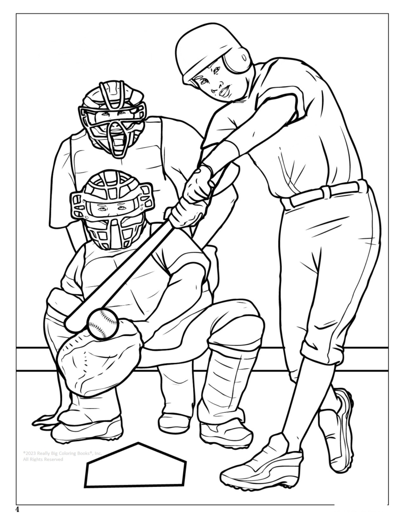 129+ Baseball Coloring Pages Printable 30