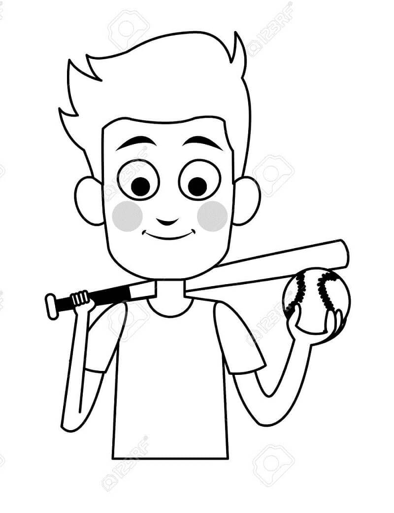 129+ Baseball Coloring Pages Printable 32