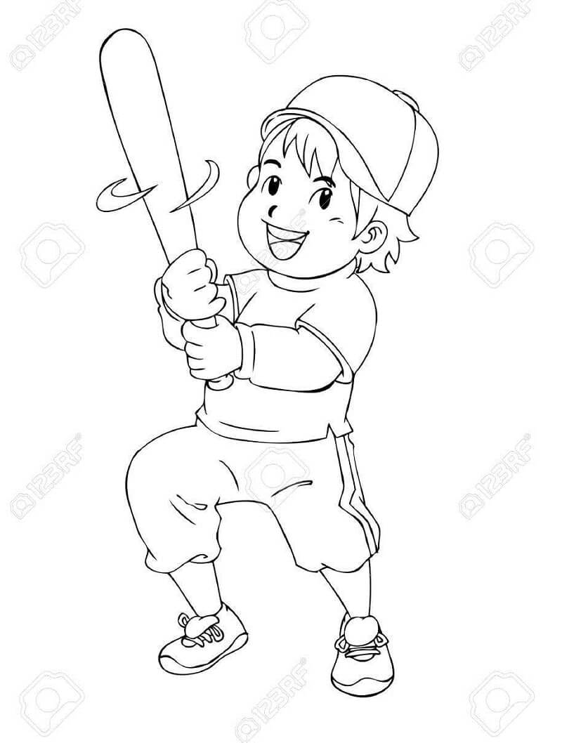 129+ Baseball Coloring Pages Printable 33