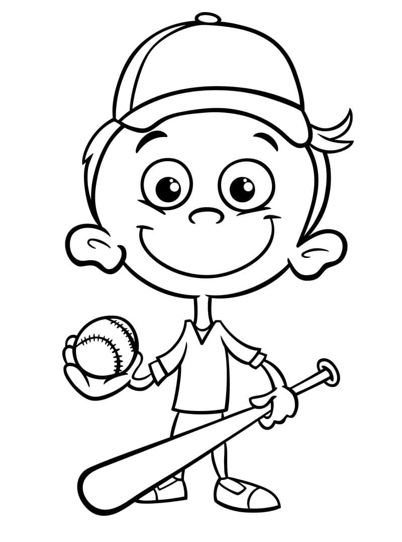 129+ Baseball Coloring Pages Printable 34