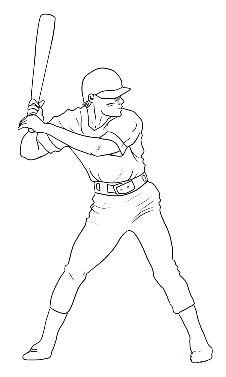 129+ Baseball Coloring Pages Printable 38