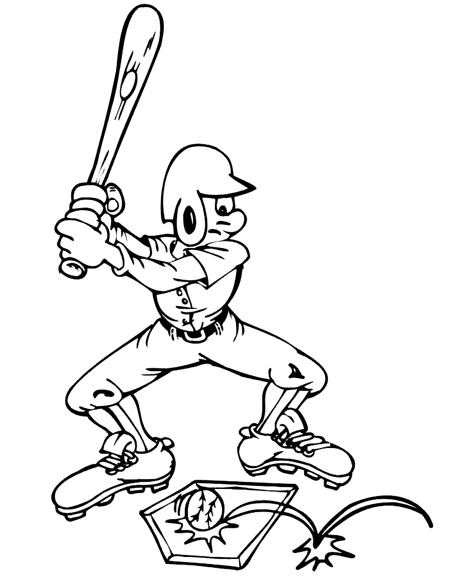 129+ Baseball Coloring Pages Printable 42