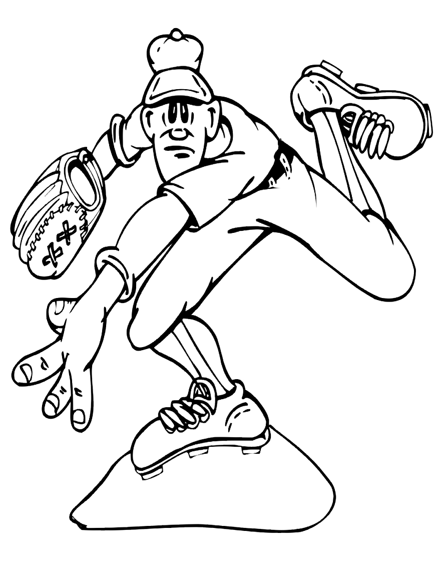 129+ Baseball Coloring Pages Printable 45