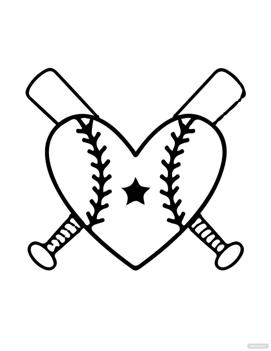 129+ Baseball Coloring Pages Printable 48