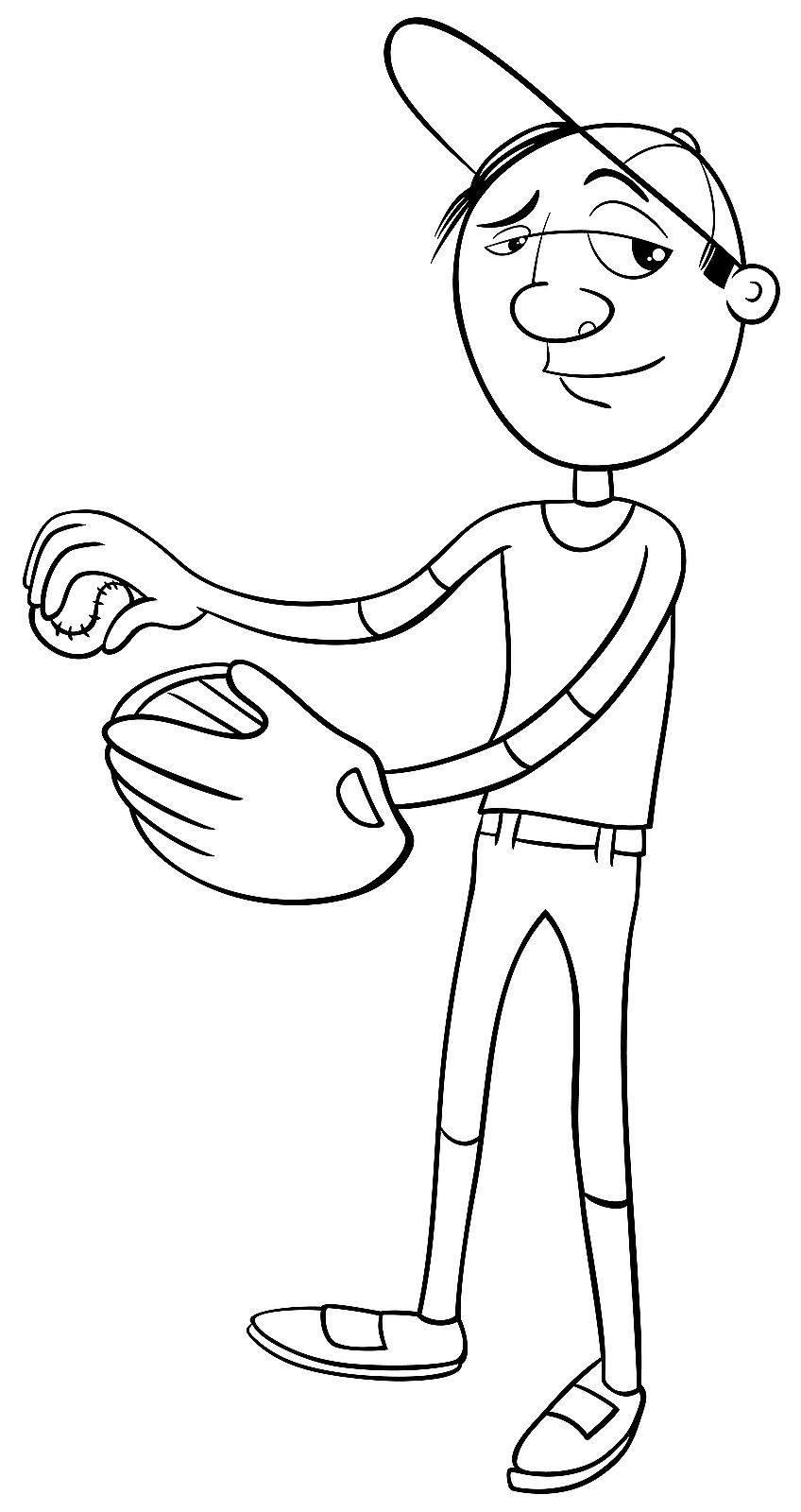 129+ Baseball Coloring Pages Printable 59