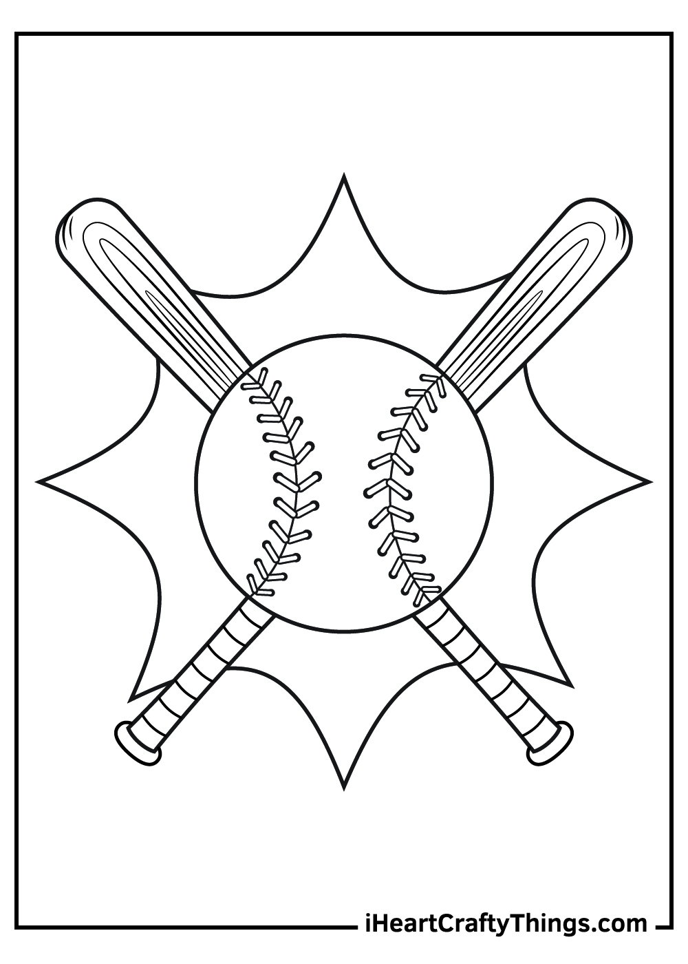 129+ Baseball Coloring Pages Printable 60