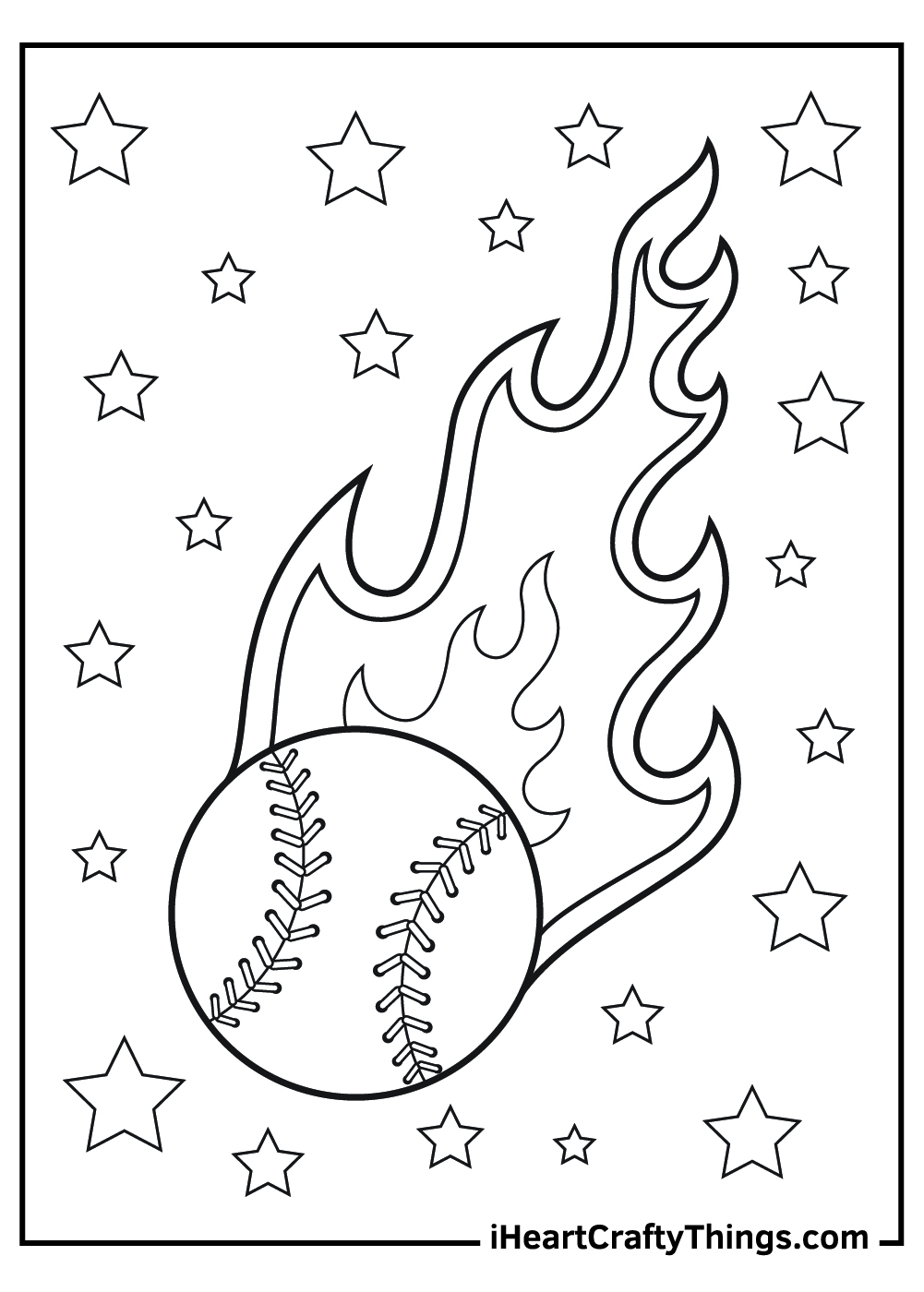 129+ Baseball Coloring Pages Printable 62