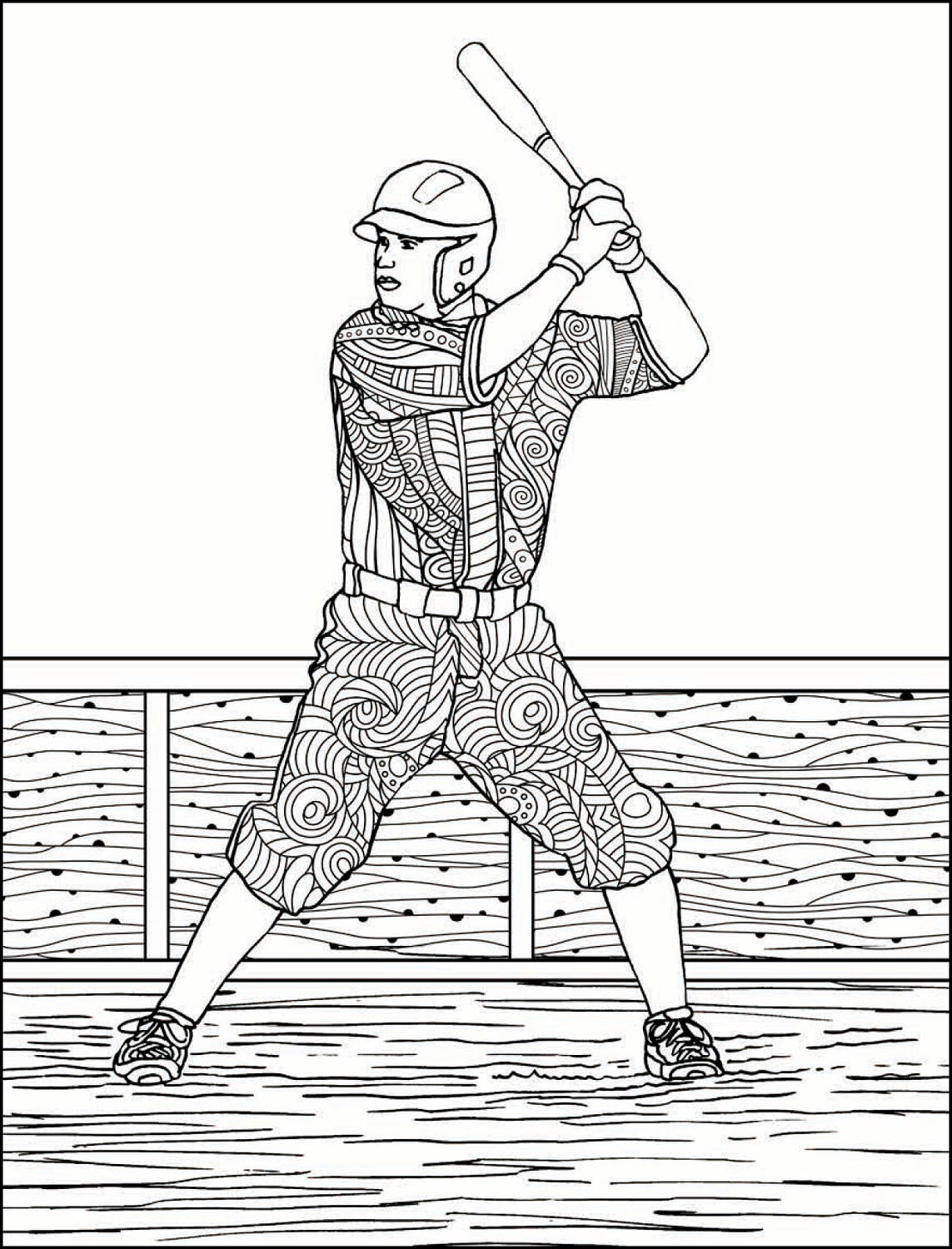 129+ Baseball Coloring Pages Printable 65