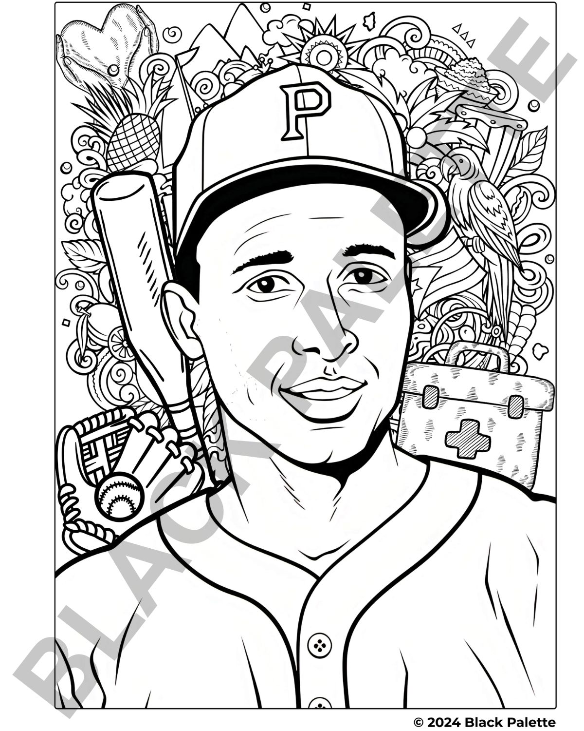 129+ Baseball Coloring Pages Printable 68