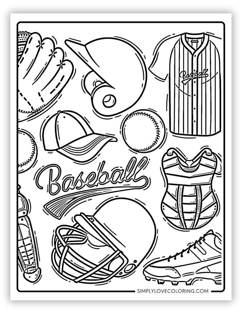 baseball coloring pages printable jpg