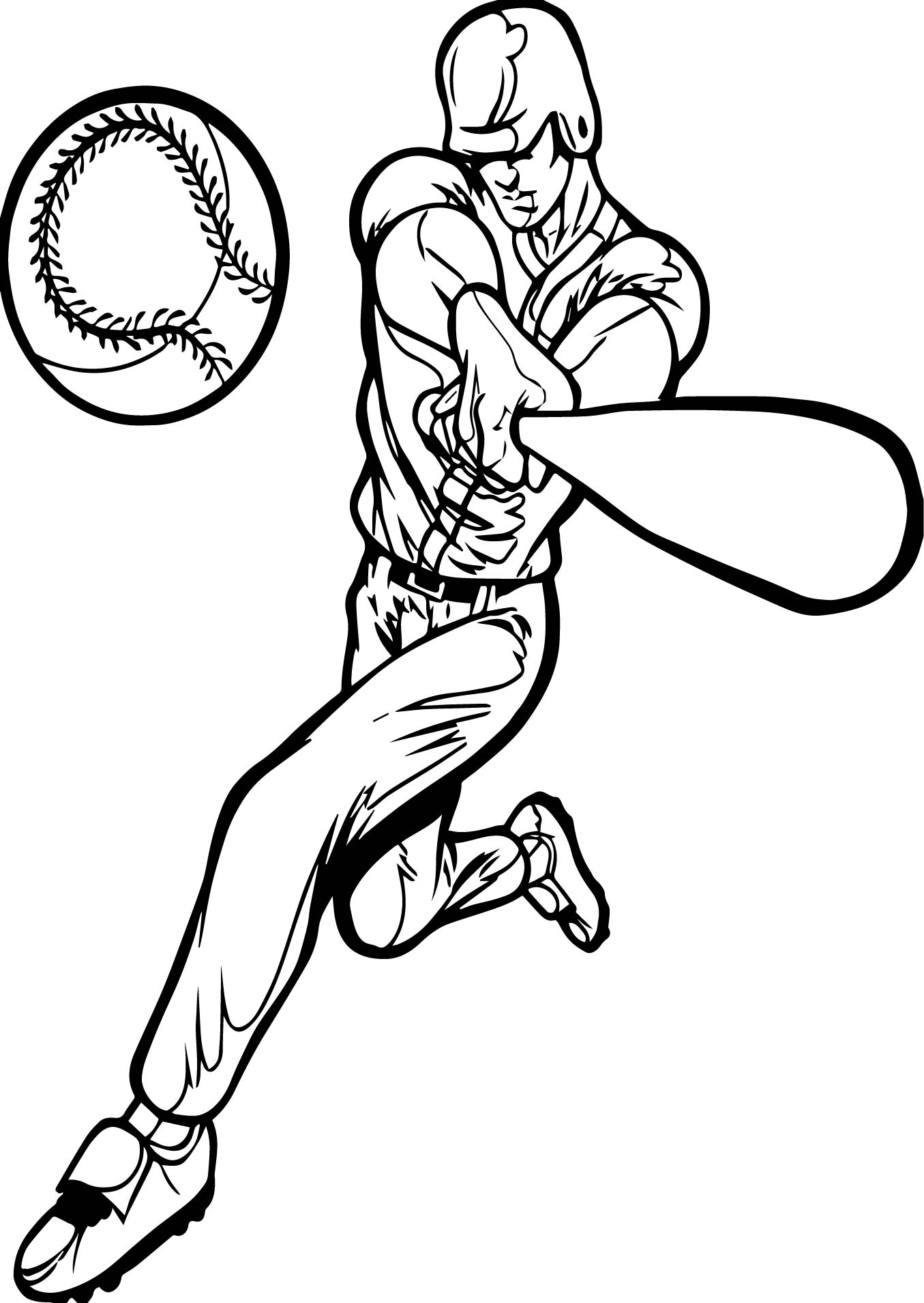 129+ Baseball Coloring Pages Printable 82