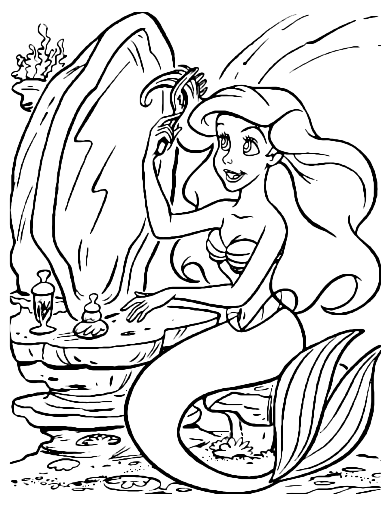 130+ Ariel Mermaid Coloring Pages for Disney Fans 106