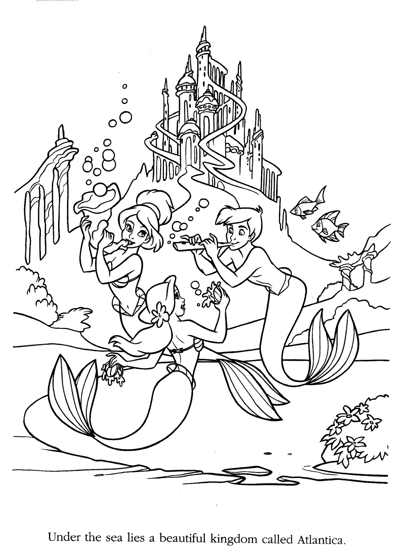 130+ Ariel Mermaid Coloring Pages for Disney Fans 109