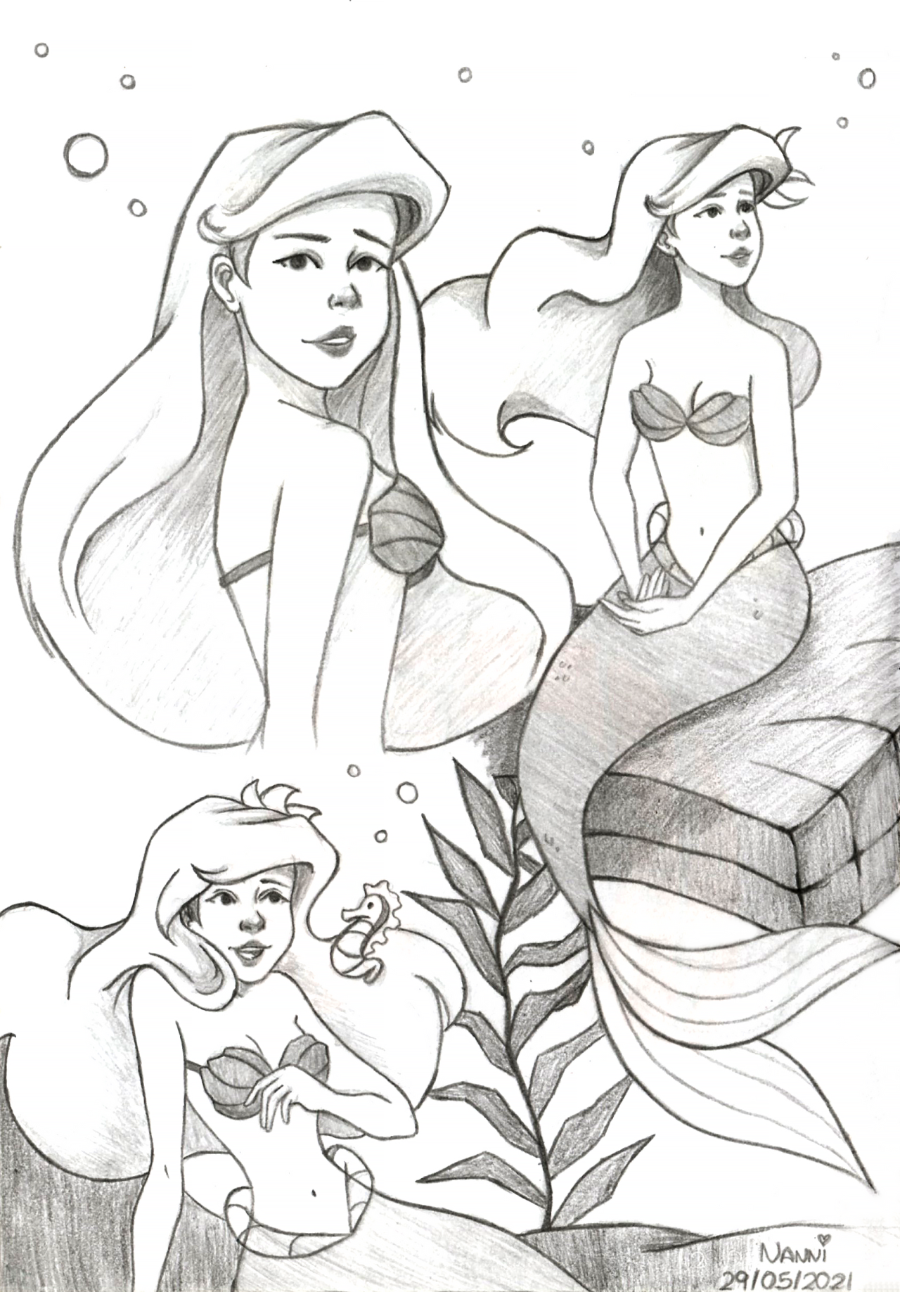 130+ Ariel Mermaid Coloring Pages for Disney Fans 111