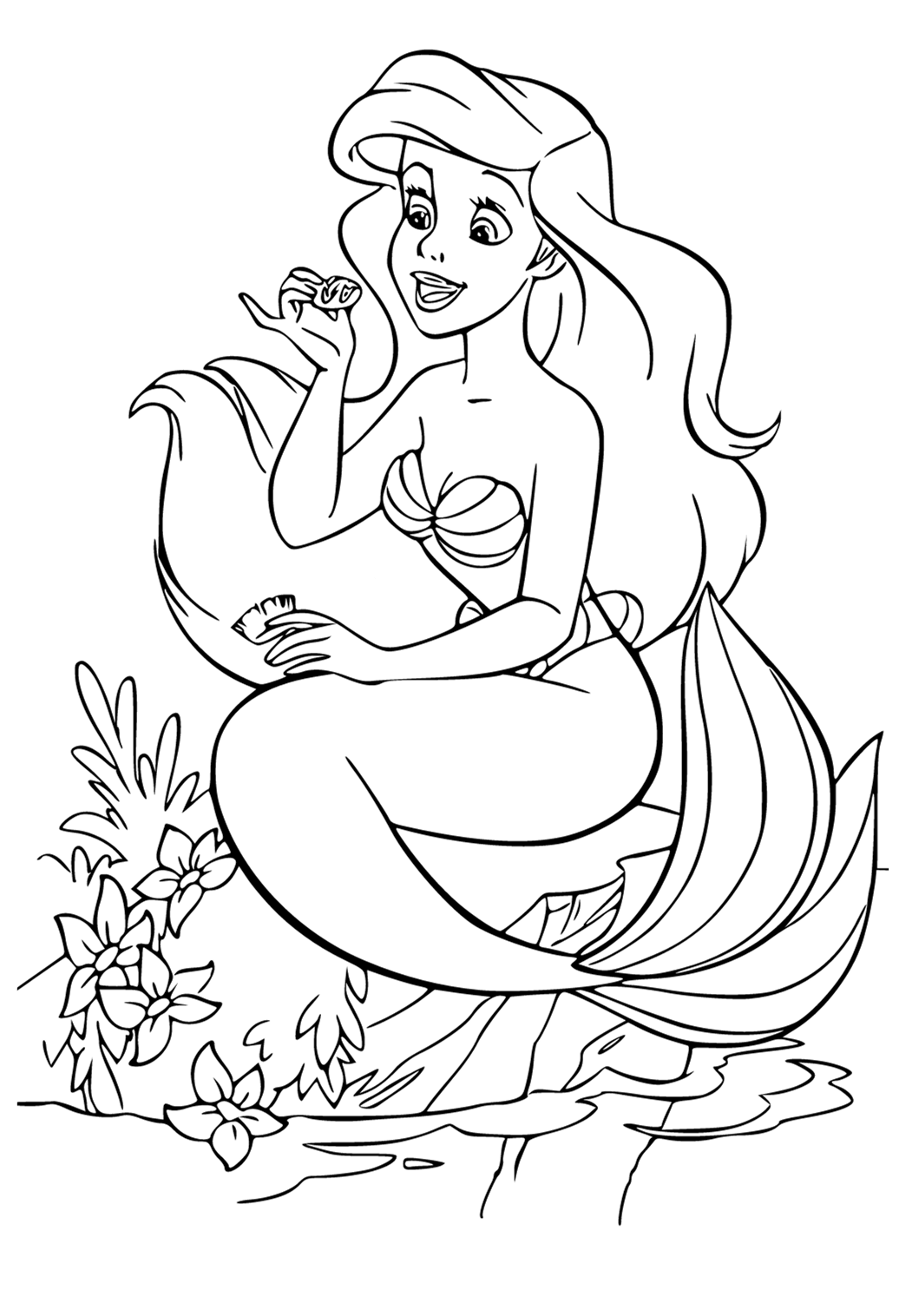 130+ Ariel Mermaid Coloring Pages for Disney Fans 12