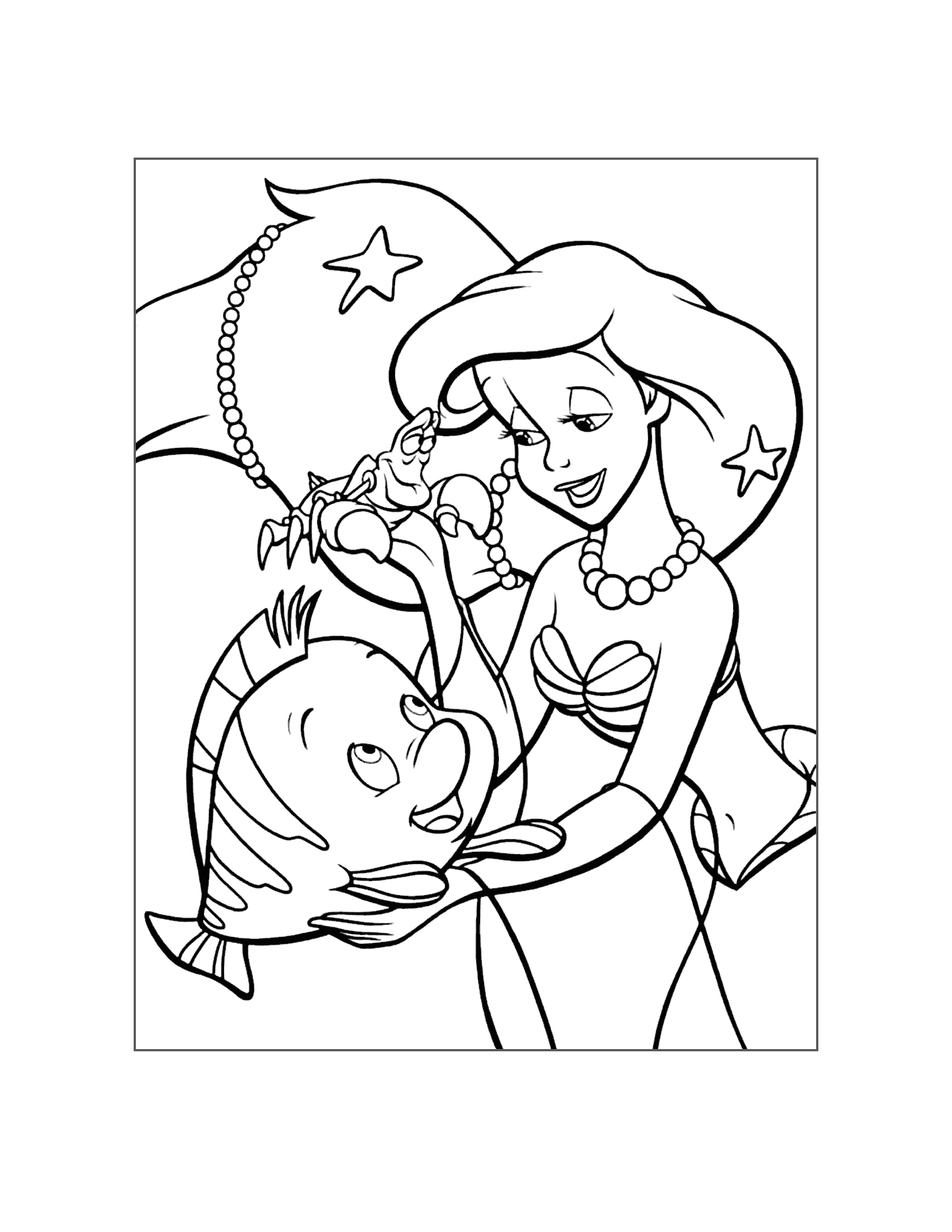 130+ Ariel Mermaid Coloring Pages for Disney Fans 125