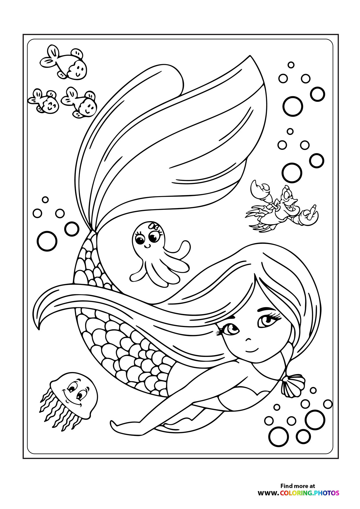 130+ Ariel Mermaid Coloring Pages for Disney Fans 126