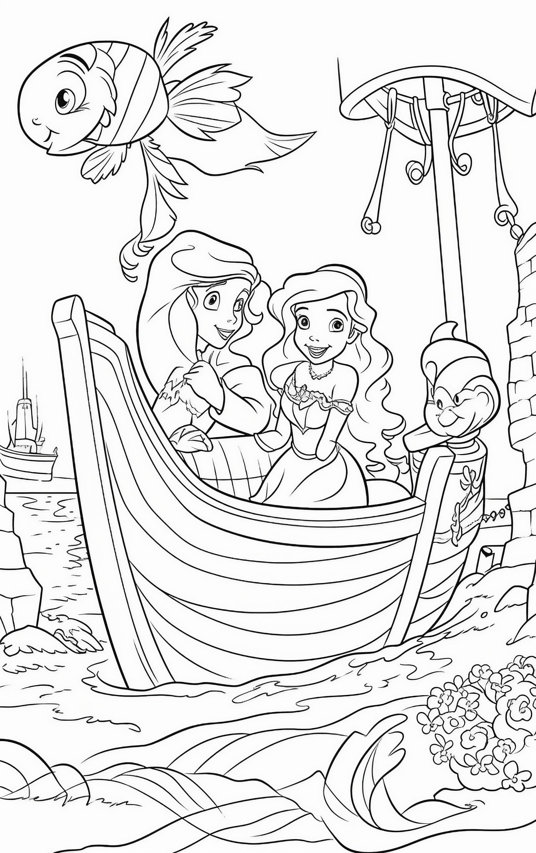 130+ Ariel Mermaid Coloring Pages for Disney Fans 131