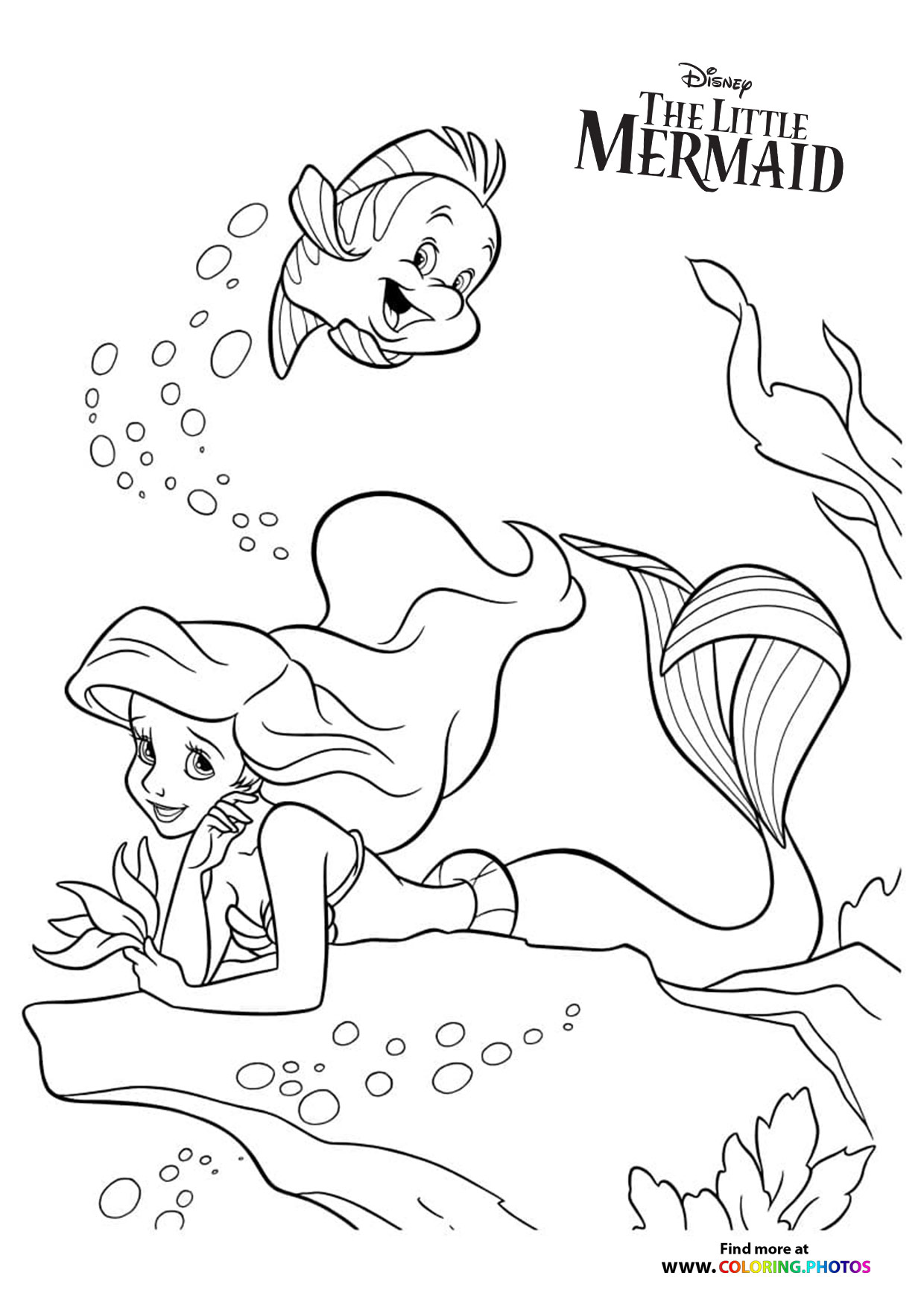 130+ Ariel Mermaid Coloring Pages for Disney Fans 135