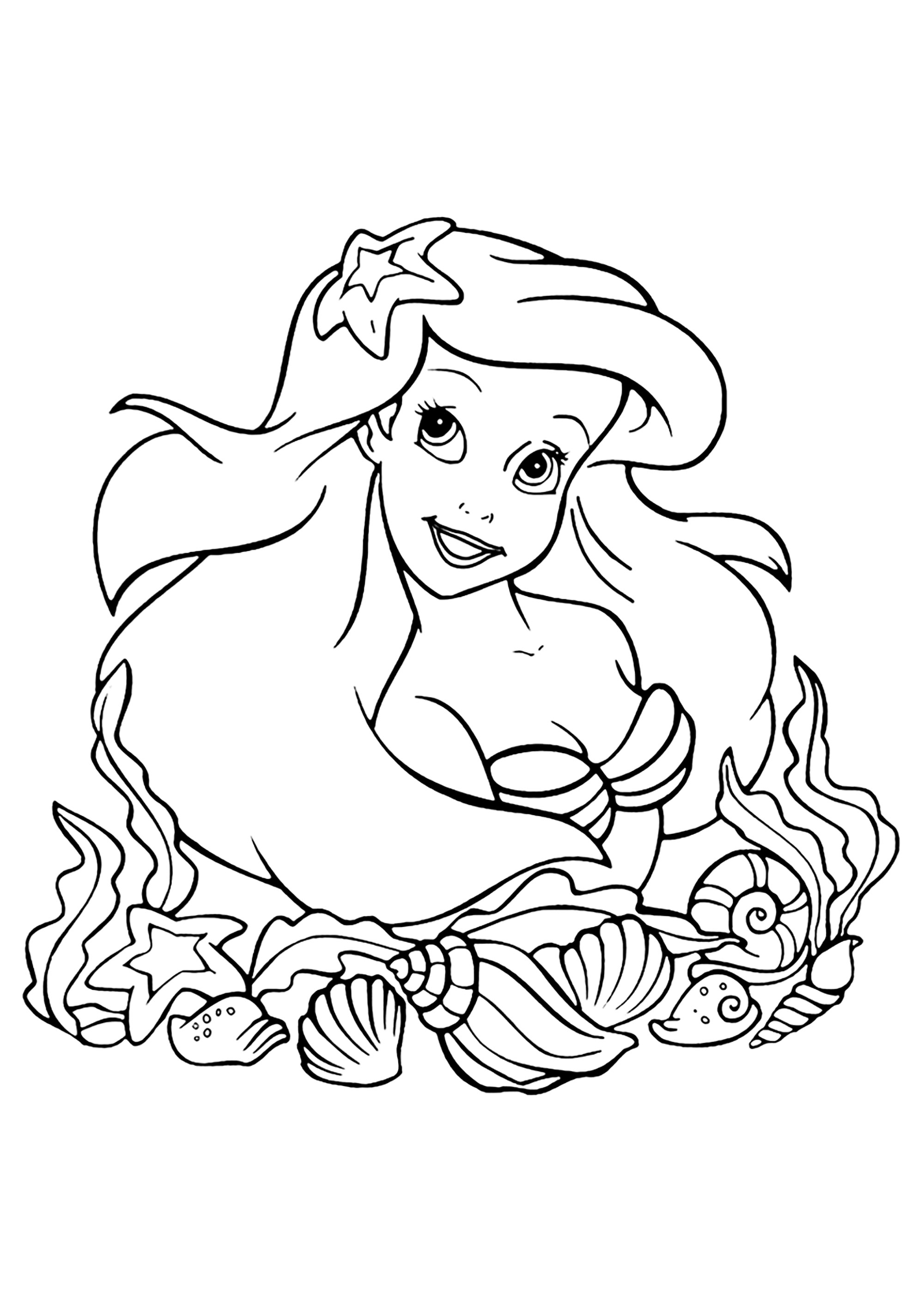 130+ Ariel Mermaid Coloring Pages for Disney Fans 15