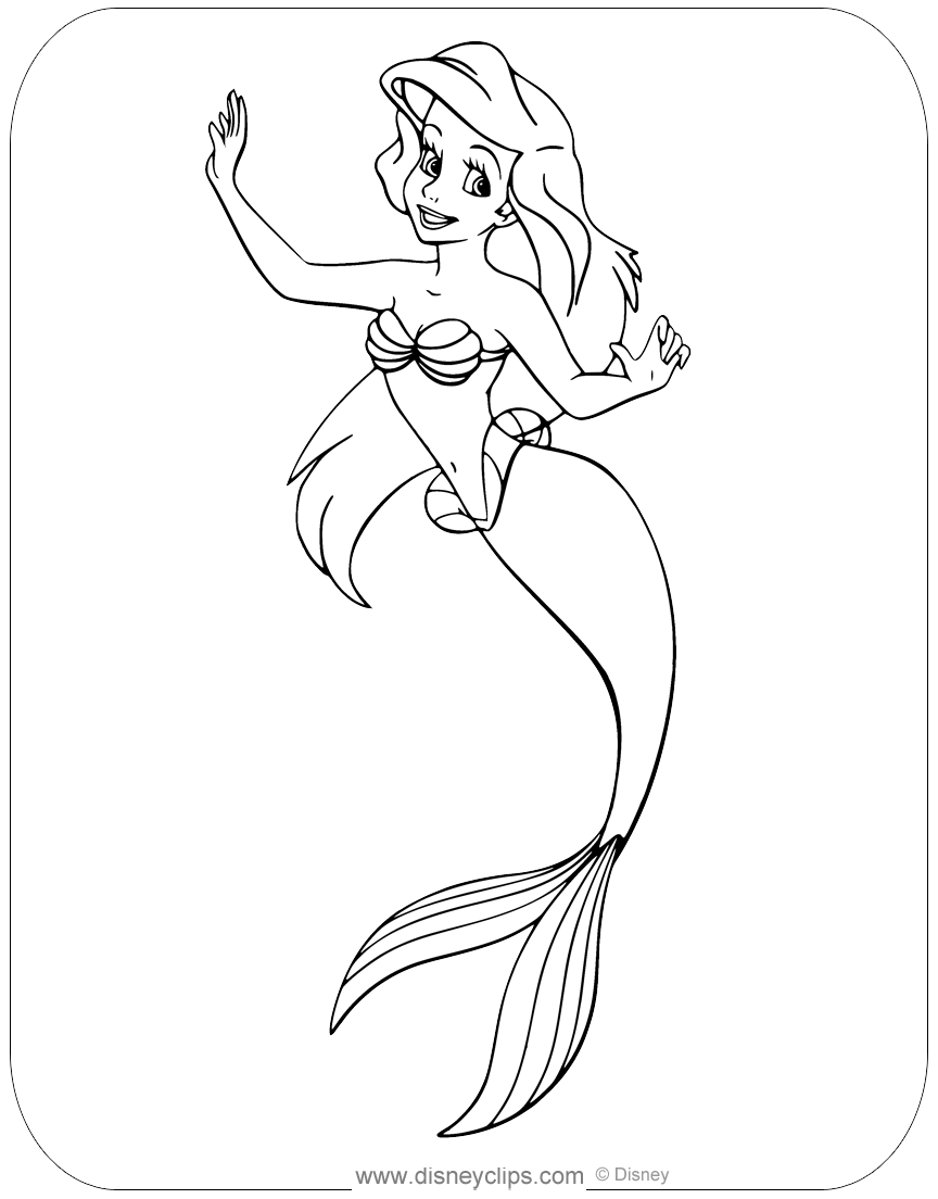 130+ Ariel Mermaid Coloring Pages for Disney Fans 16