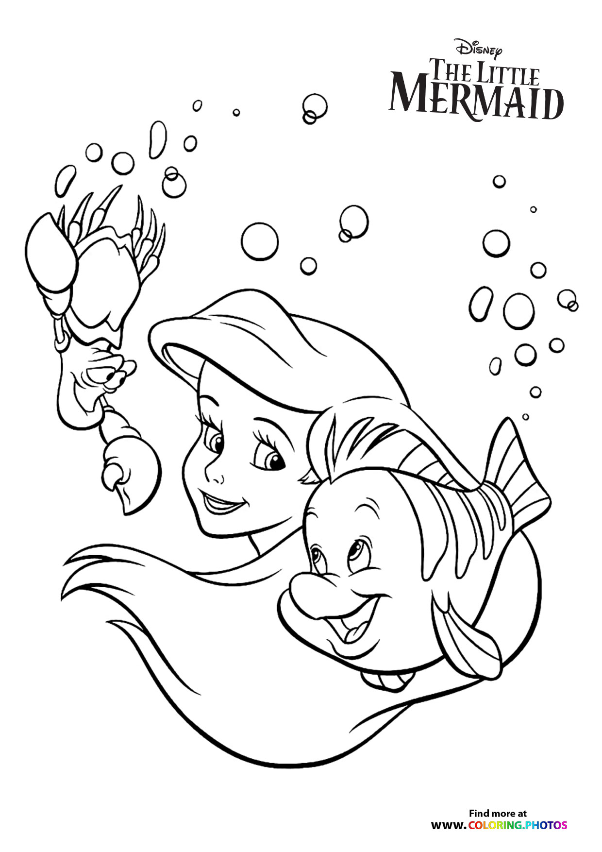 130+ Ariel Mermaid Coloring Pages for Disney Fans 18