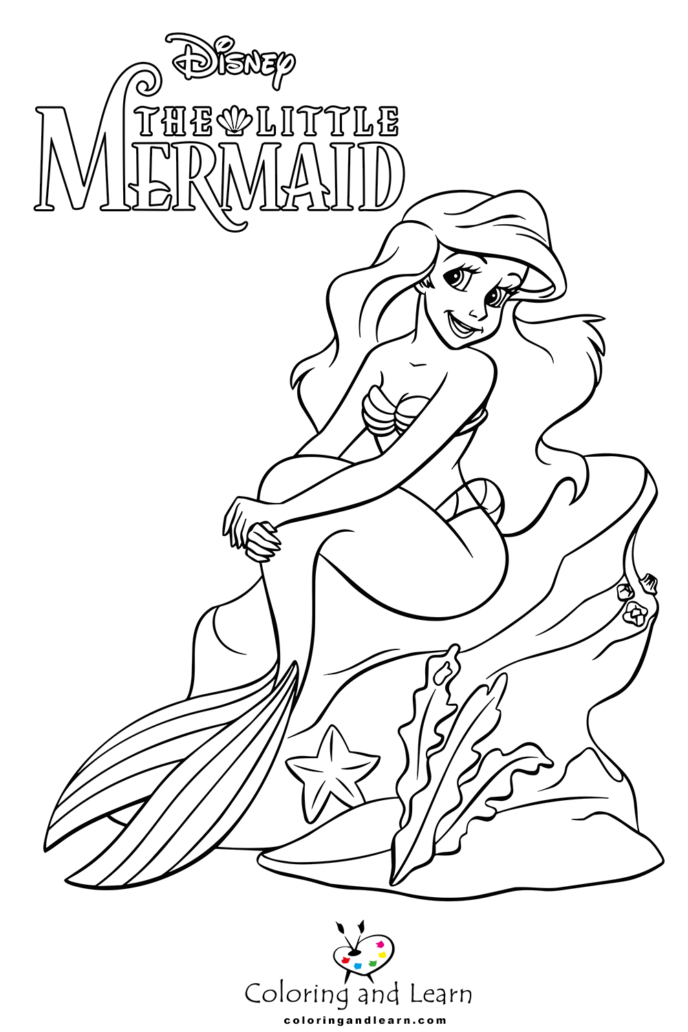 130+ Ariel Mermaid Coloring Pages for Disney Fans 19