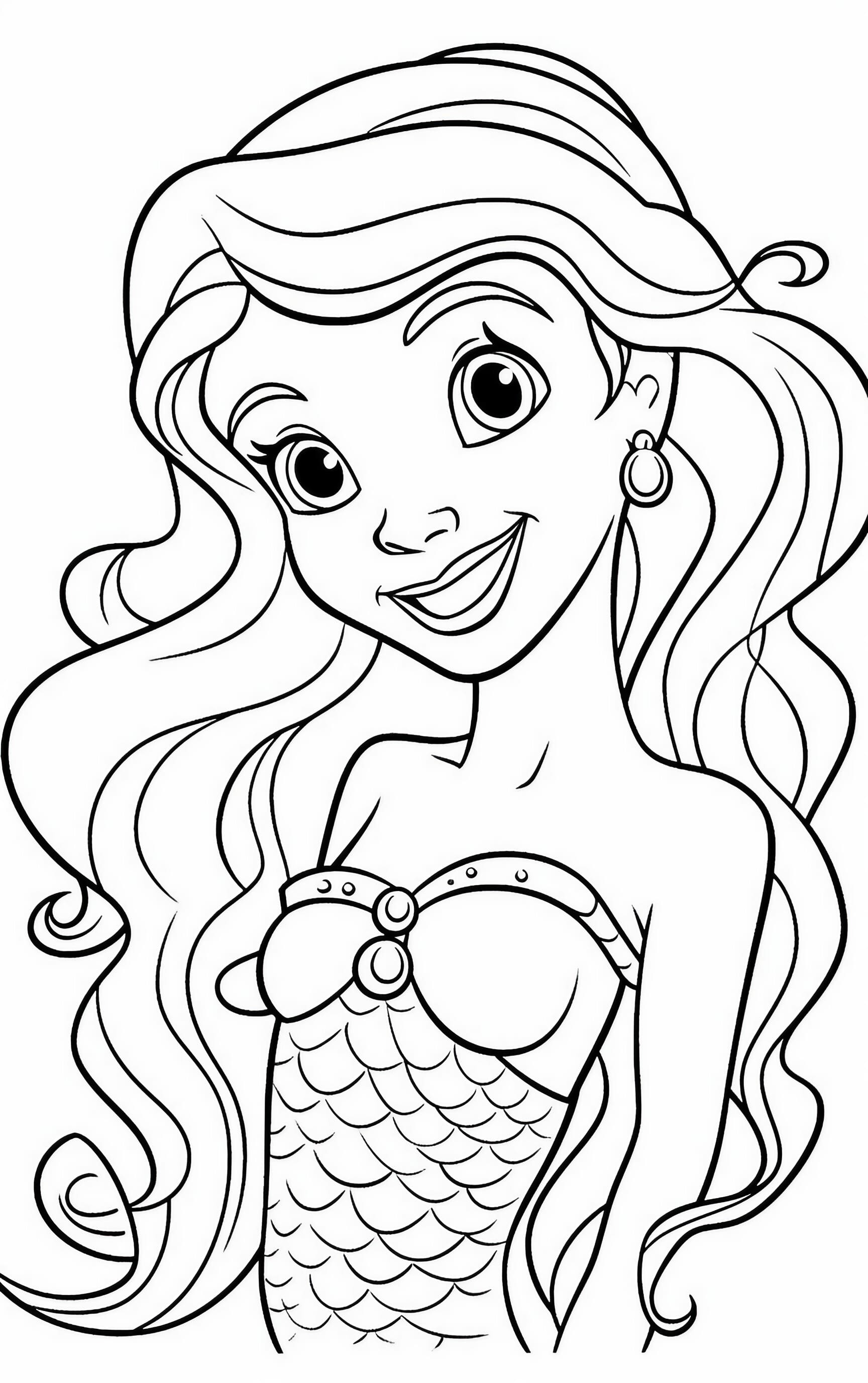 130+ Ariel Mermaid Coloring Pages for Disney Fans 32