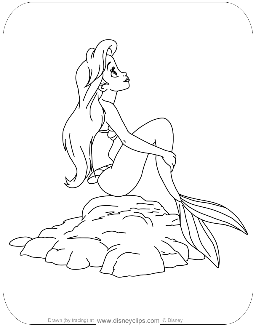 130+ Ariel Mermaid Coloring Pages for Disney Fans 33