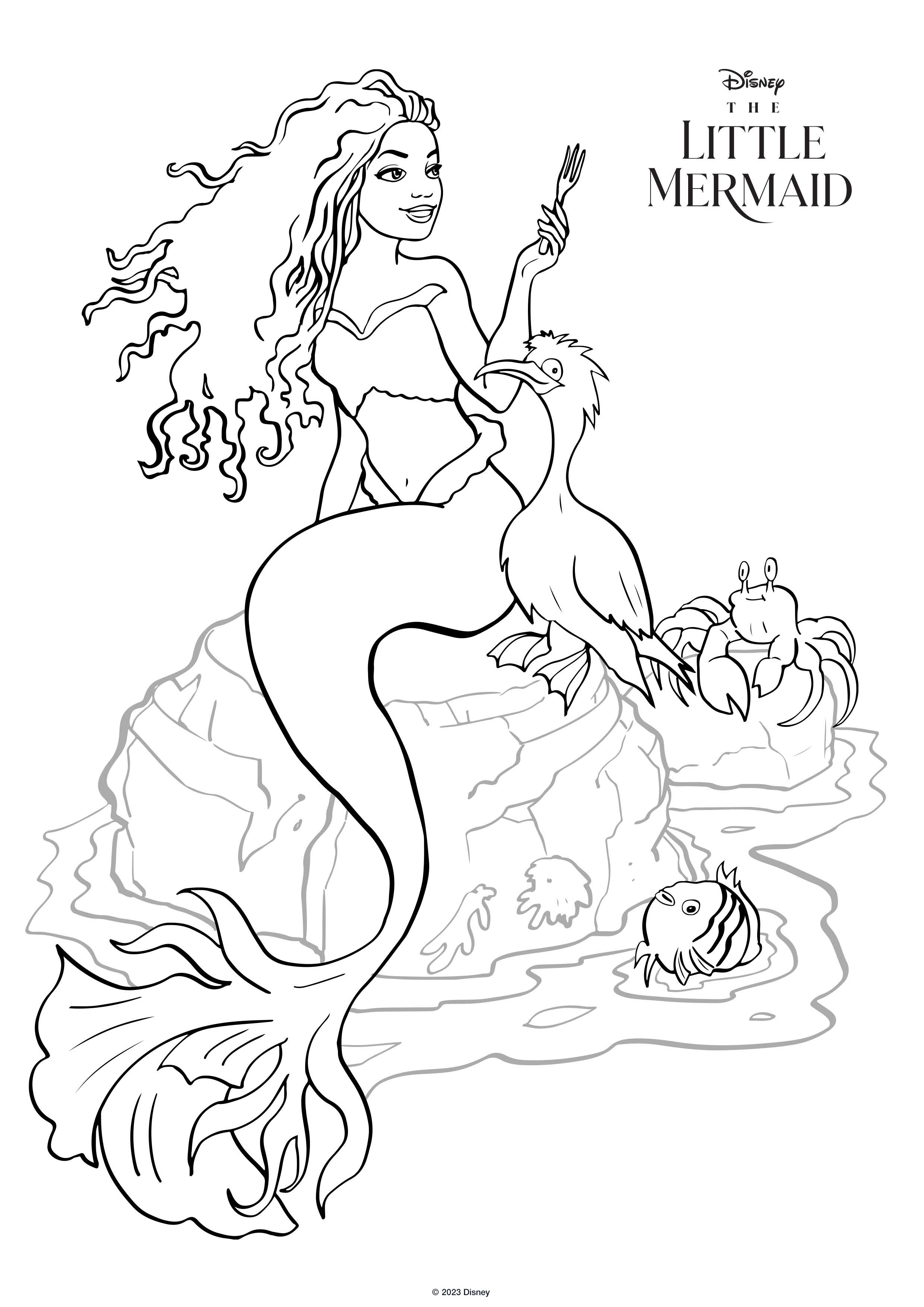 130+ Ariel Mermaid Coloring Pages for Disney Fans 4