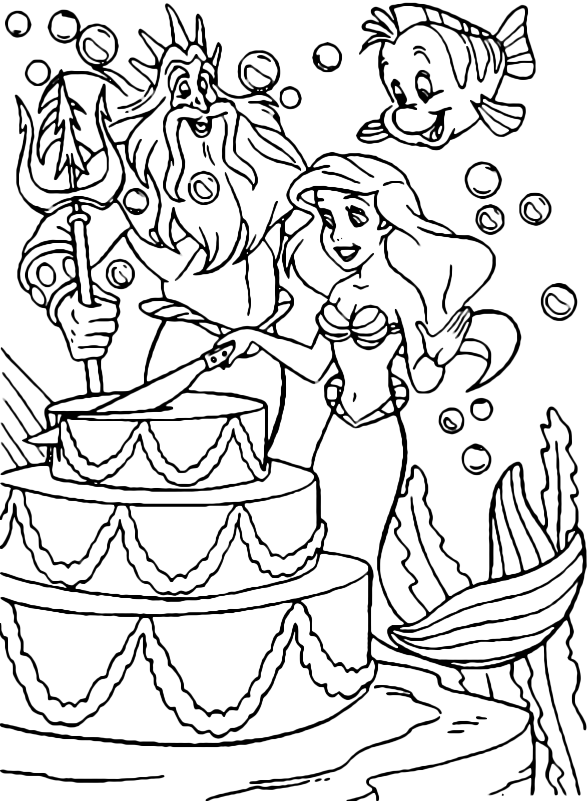 130+ Ariel Mermaid Coloring Pages for Disney Fans 40