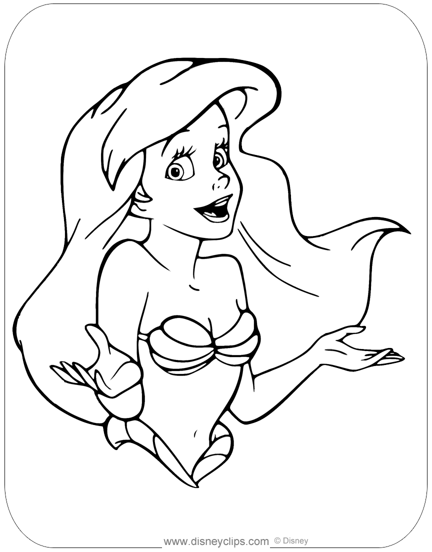 130+ Ariel Mermaid Coloring Pages for Disney Fans 43