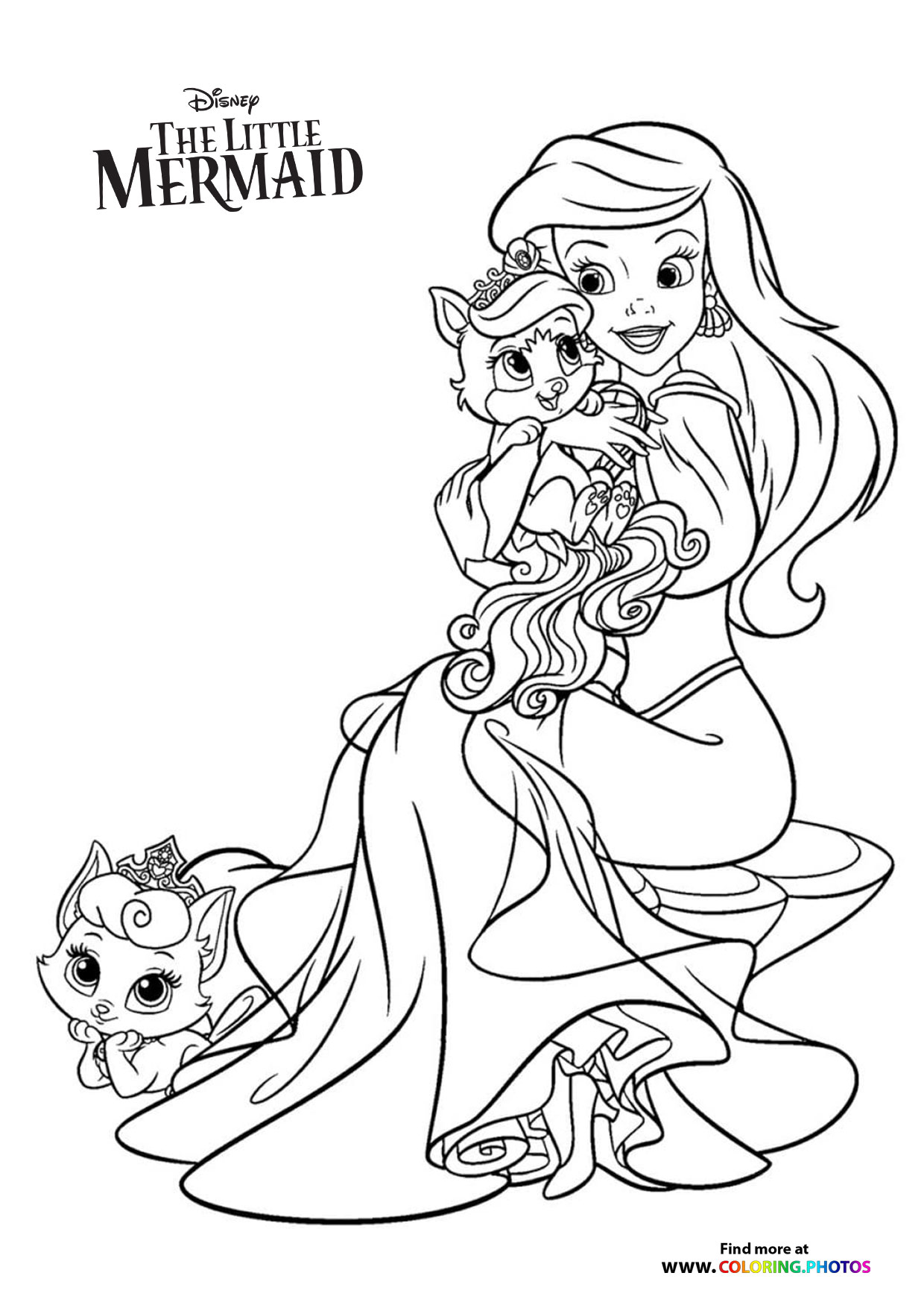 130+ Ariel Mermaid Coloring Pages for Disney Fans 44