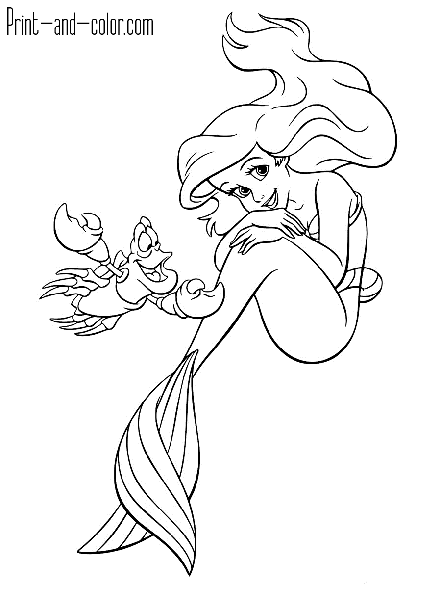 130+ Ariel Mermaid Coloring Pages for Disney Fans 47