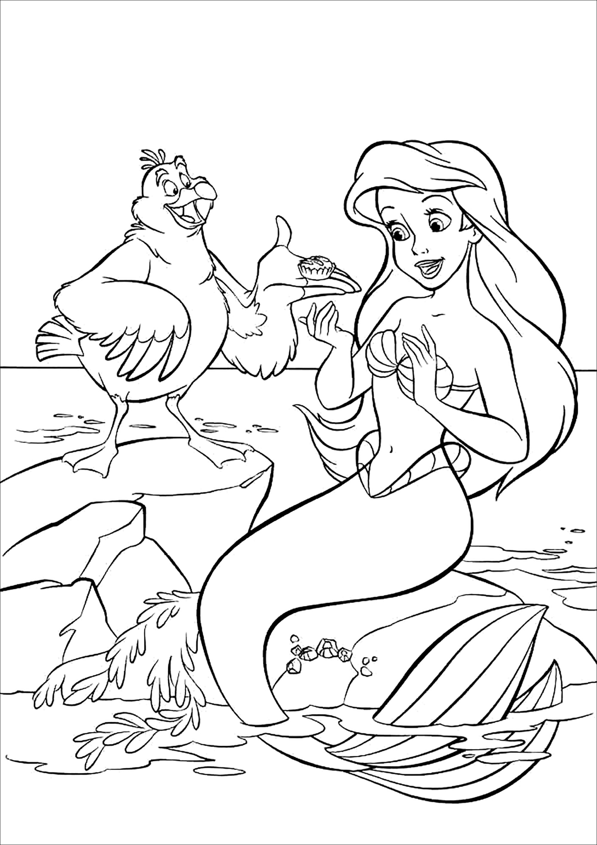 130+ Ariel Mermaid Coloring Pages for Disney Fans 49