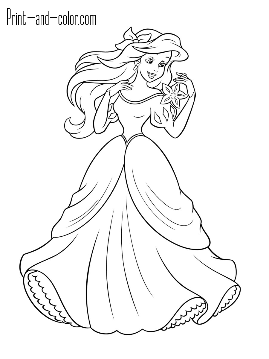 130+ Ariel Mermaid Coloring Pages for Disney Fans 5