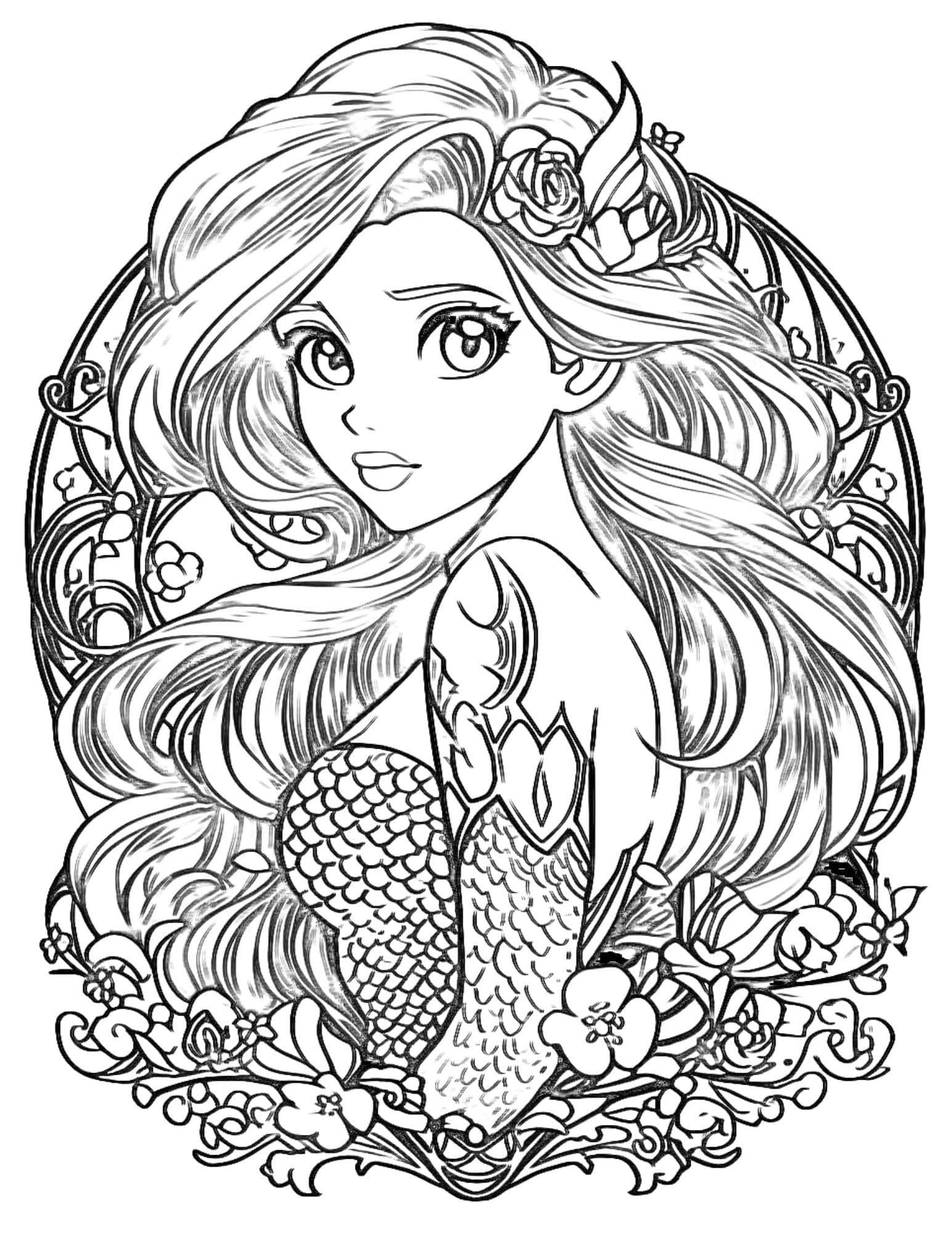 130+ Ariel Mermaid Coloring Pages for Disney Fans 6